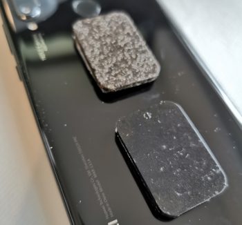 Protectores Orgonita para MÓVIL forma rectangular de Magnetita  4 gr  y viruta de hierro pequeña 8 gr
