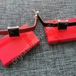 Pulsera Shungita cuadrada color rojo o negro.